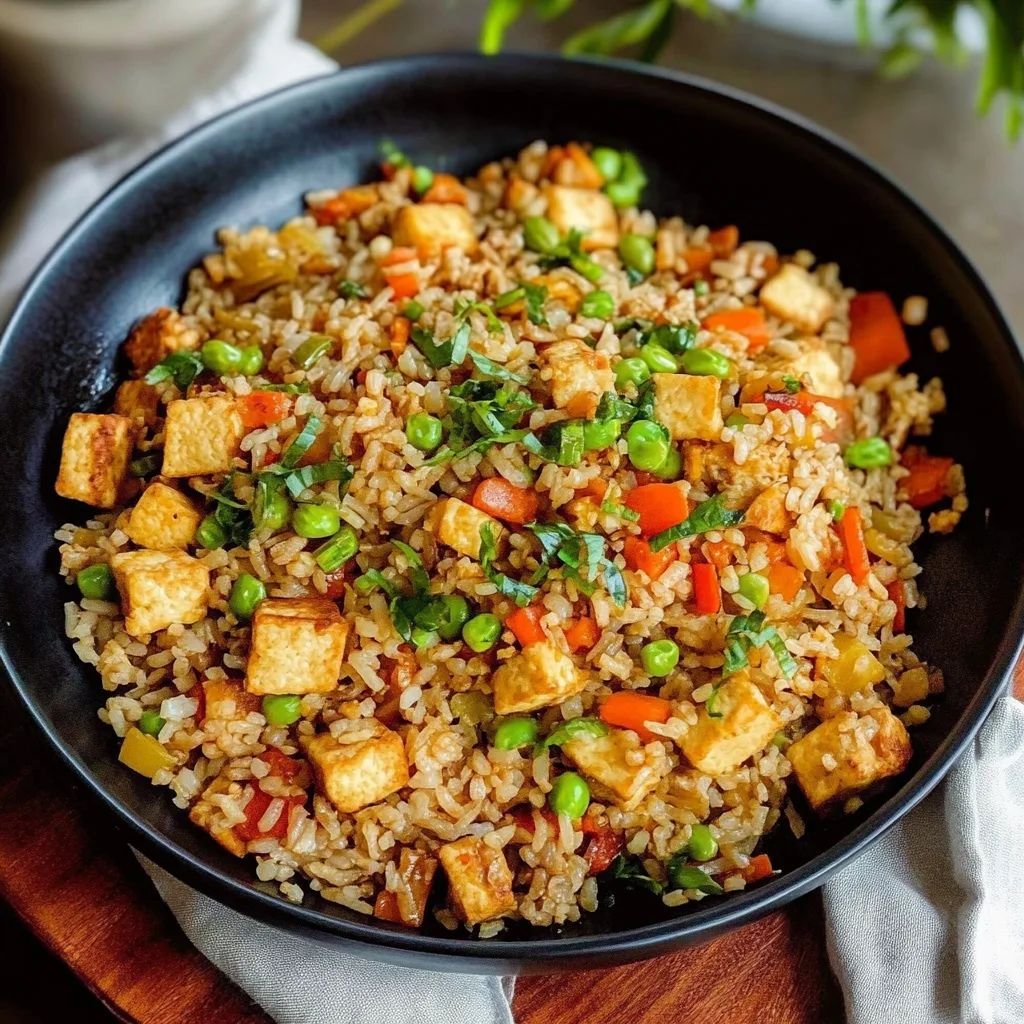 Fried Tofu Rice Plate