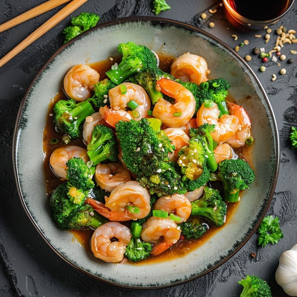 Stir Fried Shrimp Vegetables