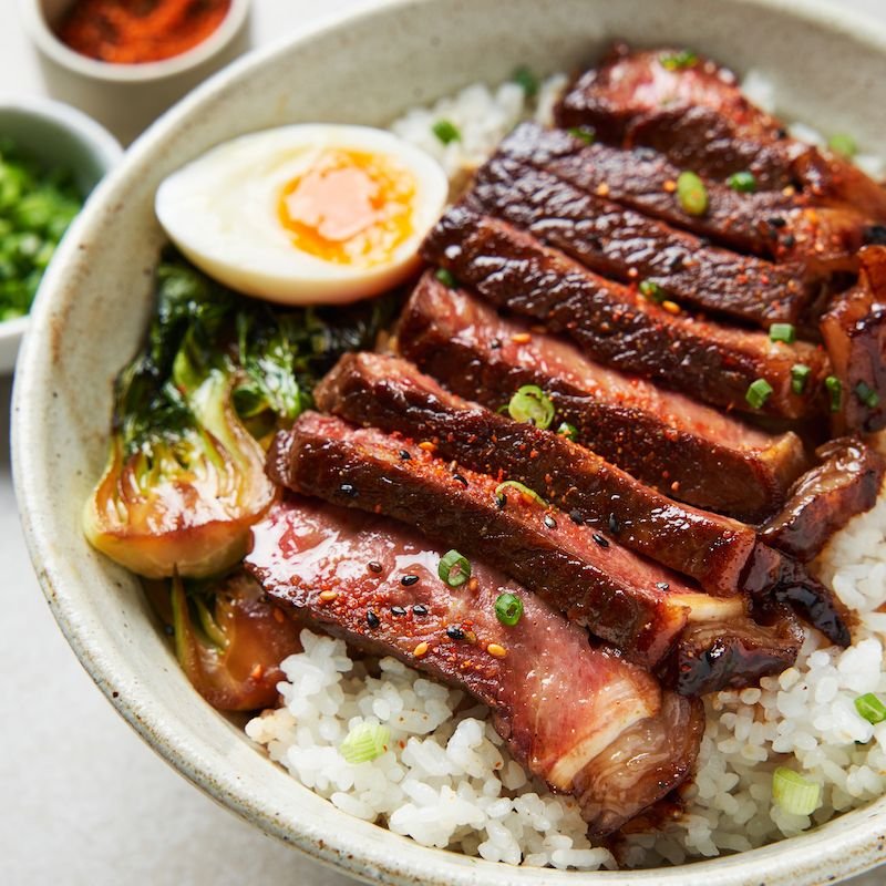 Grilled Beef Rice Plate