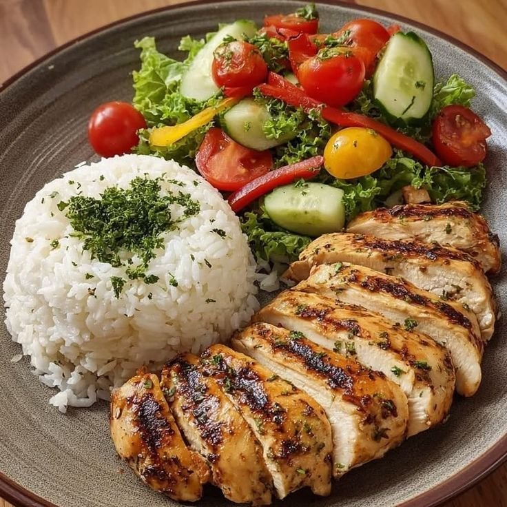 Grilled Chicken Rice Plate