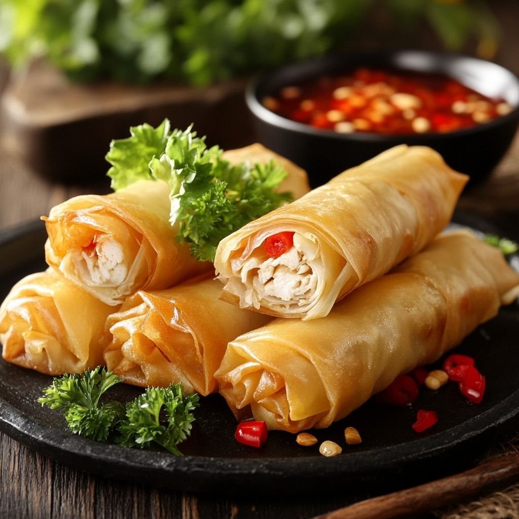 Grilled Chicken Spring Rolls (2)